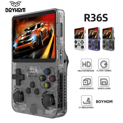 R36S Retro Handheld Video Game Console Linux System 3.5 Inch IPS Screen R35S Pro Portable Pocket Video Player 64GB Games